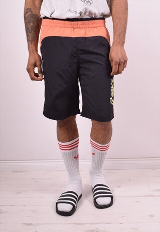 ASICS MENS VINTAGE SHORTS W30 BLACK 90S
