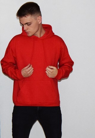 RED ESSENTIAL HOODIE