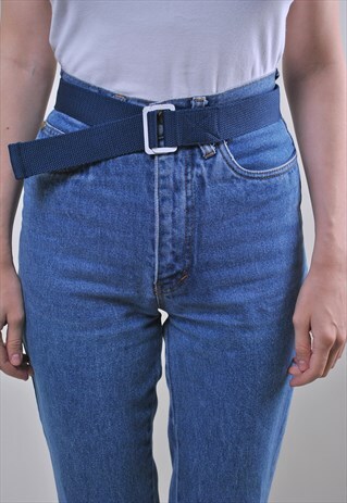 90S BLUE MINIMALIST WOMEN COTTON WORKER UNISEX BELT