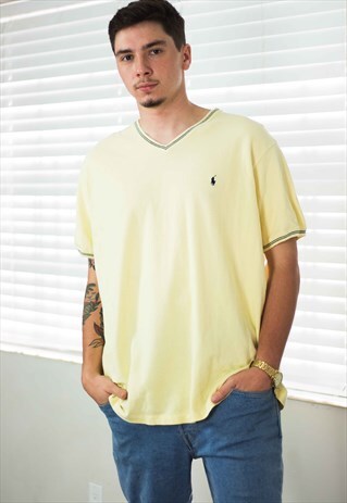 VINTAGE POLO RALPH LAUREN T-SHIRT LOGO 90S XXL 10
