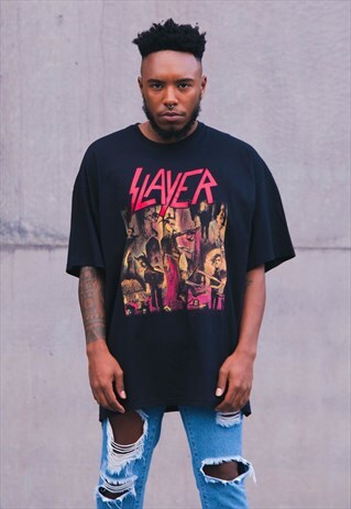 REWORKED BAND MERCHANDISE - SLAYER T-SHIRT