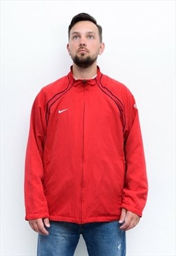 Vintage men's XL Tracksuit Jacket Sport Jumper Coat Top Red