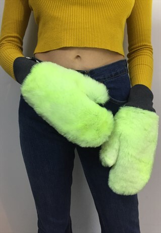 VINTAGE 90' BEAUTIFUL UNISEX NEON GLOVES