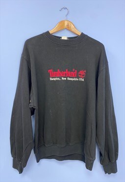 00s Timberland Sweatshirt Black Cotton Hampton USA
