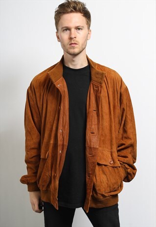 VINTAGE SUEDE BOMBER JACKET