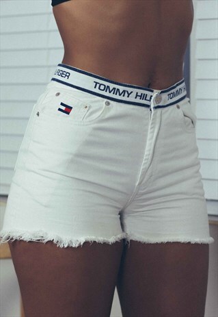 VINTAGE TOMMY JEANS HILFIGER SHORTS LOGO 90S X 9.1
