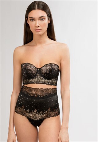 DETACHABLE BRA WITH FLORAL LACE IN B AND C CUPS