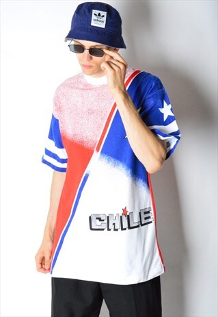 VINTAGE 80S COLOUR BLOCK CHILE T-SHIRT