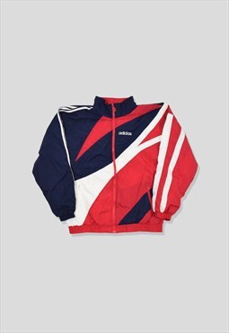 Vintage 90s Adidas Embroidered Colour Block Tracksuit Jacket