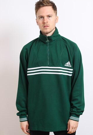 VINTAGE ADIDAS HALF ZIP SWEATSHIRT