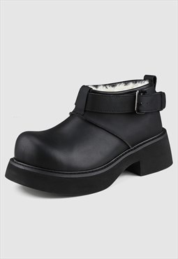 Round toe ankle boots edgy catwalk shoes going out sneakers