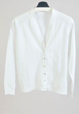 Vintage 80s cardigan in white