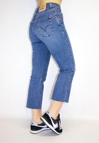 VINTAGE LEVI'S REWORKED ANKLE GRAZER JEANS