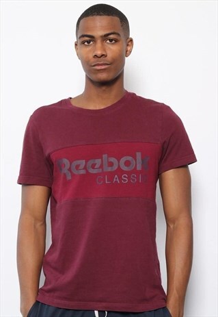 VINTAGE REEBOK BIG LOGO SPELLOUT T-SHIRT RED