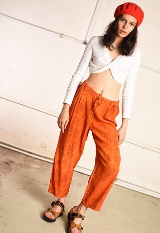 90'S RETRO BOHO FESTIVAL SHORT CUT TROUSERS