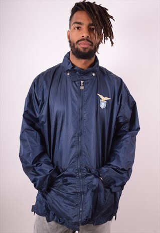 UMBRO MENS VINTAGE RAIN JACKET LARGE NAVY BLUE 90S