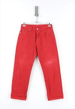 Levi's 501 High Waist Jeans in Red Denim - W31 - L36