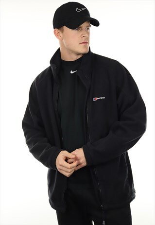 VINTAGE BERGHAUS FULL ZIP FLEECE BLACK