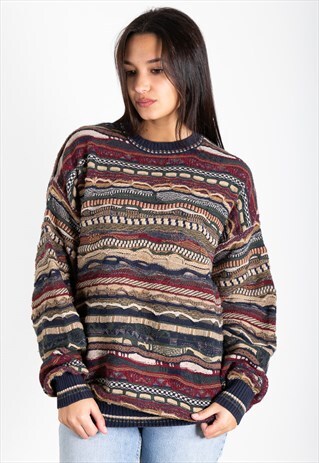 VINTAGE 80S COOGI STYLE KNITTED JUMPER / S0031