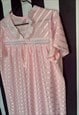 VINTAGE 70S PINK LONG NIGHTDRESS, PYJAMAS, UK14/16