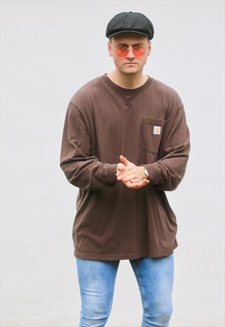 CARHARRT USA LIGHTWEIGHT MOCCA BROWN SWEATSHIRT