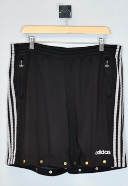 Vintage 1990's Adidas Popper Shorts Black XXLarge