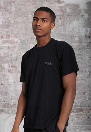 VINTAGE FILA LOGO T-SHIRT BLACK