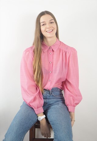 VINTAGE PINK 80'S BLOUSE
