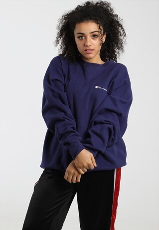 90S CHAMPION EMBROIDERED PRINT SPELL OUT SWEATSHIRT