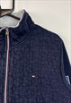 NAVY TOMMY HILFIGER FULL ZIP SWEATSHIRT LARGE