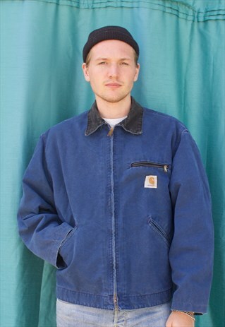 VINTAGE BLUE CARHARTT WORKWEAR JACKET