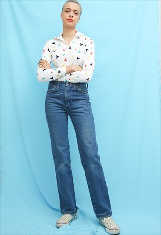 VINTAGE WRANGLER HIGH WAIST COWBOY CUT DENIM JEANS