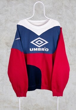 Vintage Reworked Umbro Sweatshirt Spell Out Embroidered XXL