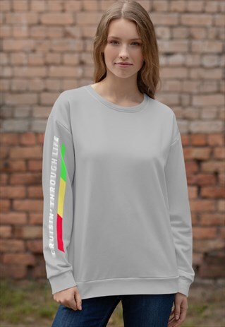 CRUISING THRU LIFE GREY LONG SLEEVE SWEATSHIRT