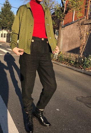 LINEN HIGH WAISTED TROUSERS