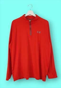 Vintage Under Armour Sweatshirt Sportswear in Red XL