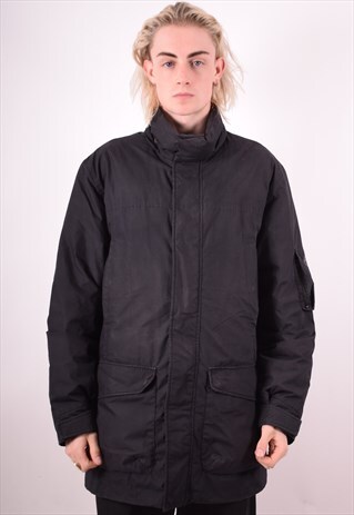 SERGIO TACCHINI MENS VINTAGE PADDED JACKET XL BLACK 90S