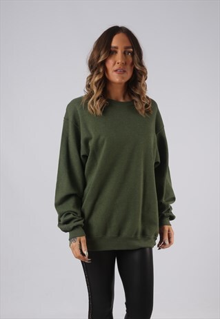 SWEATSHIRT JUMPER OVERSIZED PLAIN LONG UK 14 - 16 (W5P)
