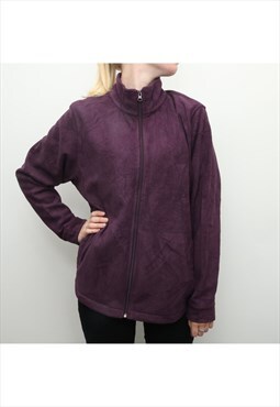 Woolrich - Purple Zip Up Fleece Jumper - Large