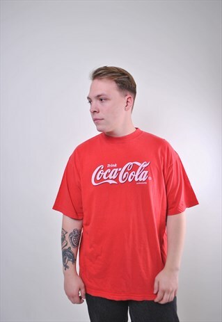 VINTAGE MAN RED CLASSIC COCA COLA RED TSHIRT