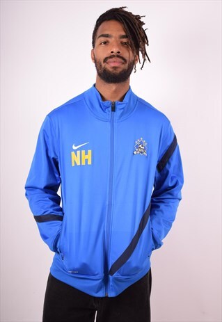 NIKE MENS VINTAGE TRACKSUIT TOP JACKET LARGE BLUE 90S