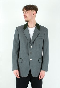 Alphorn Pure New Wool Blazer Coat Trachten Jacket Cardigan M