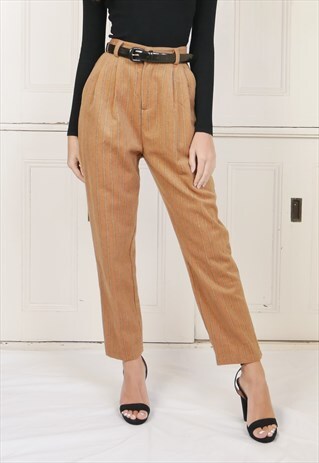 HIGH WAISTED STRIPED TROUSERS
