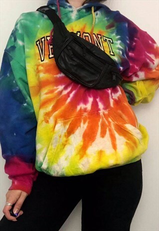 80S VINTAGE LEATHER BUM BAG FESTIVAL RAVE