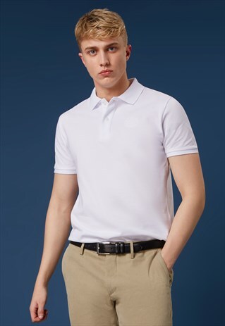 WHITE POLO SHIRT IN PREMIUM PIQUE COTTON