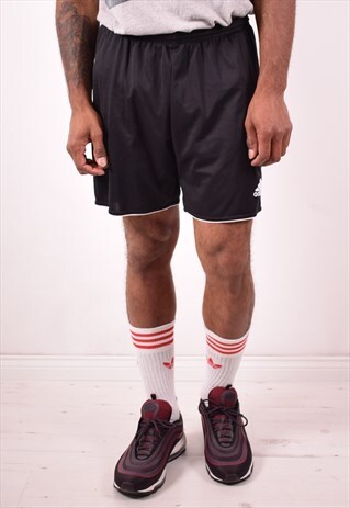 ADIDAS MENS VINTAGE SHORTS MEDIUM BLACK 90S