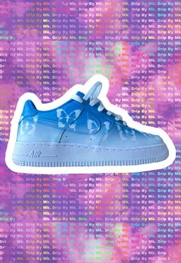 Air Force 1 ''The Butterfly Effect' Faded Blue Custom Design