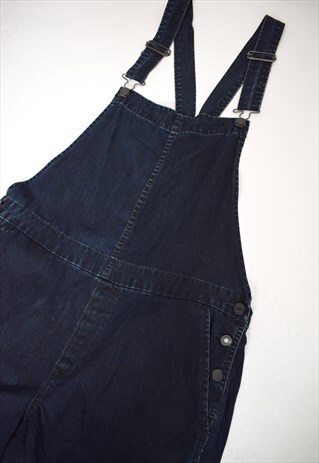 VINTAGE 90S GAP DARK DENIM DUNGAREES