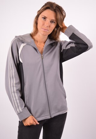 VINTAGE ADIDAS HOODIE SWEATER GREY
