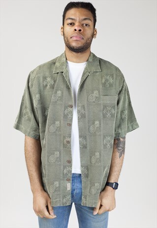 VINTAGE 90S PINEAPPLE PATTERNED SHIRT